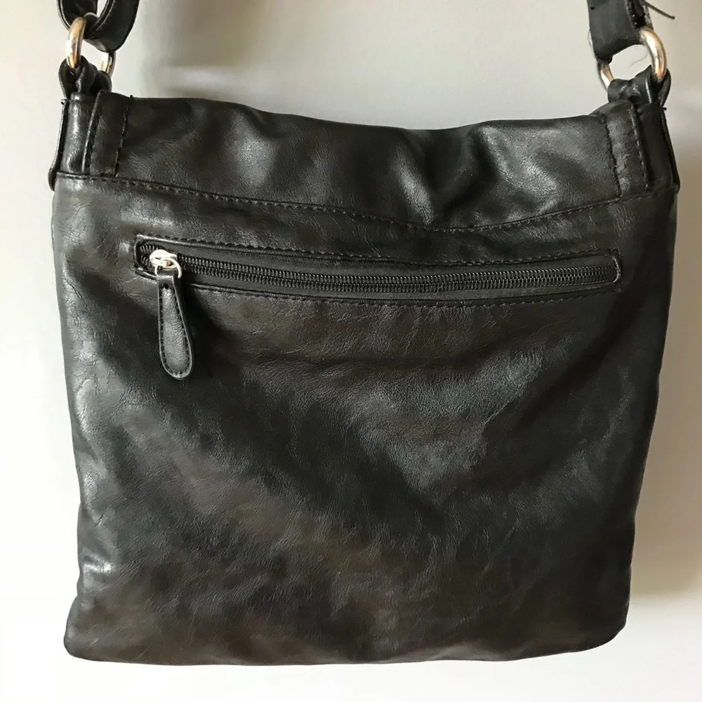 Faux leather satchel
